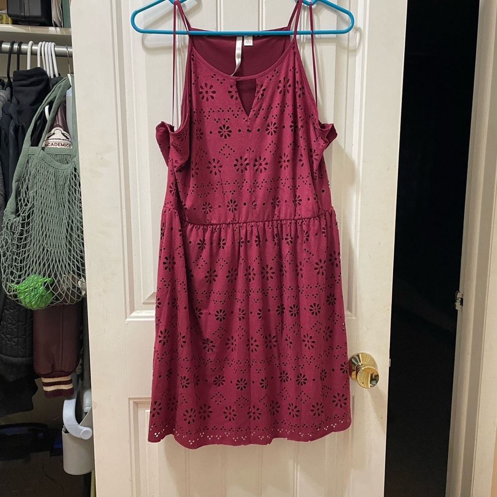 Red flower dress